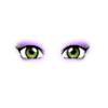 Green eyes w/ purple shadow