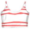 Faded Red Striped Crop-Top