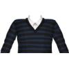 Navy & Black Striped Sweater