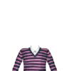 Pink & Navy Striped Sweater