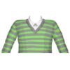 Green & Grey Striped Sweater