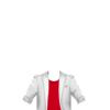 White Blazer + Red Shirt