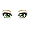 Female Emerald Green Eyes.