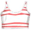 Faded Red Striped Crop Top 