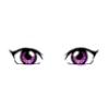 Purple-Pink Browless Eyes