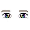 Male Rainbow Eyes w/ Brows